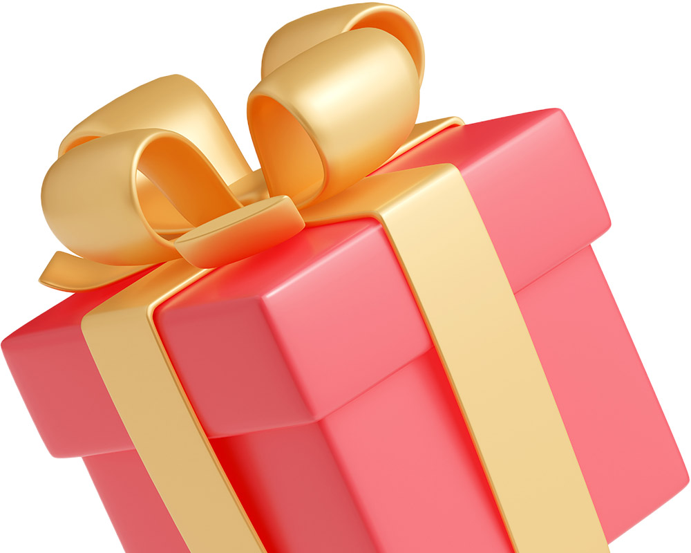 Подарочная коробка как иллюстрация акции Приведи друга